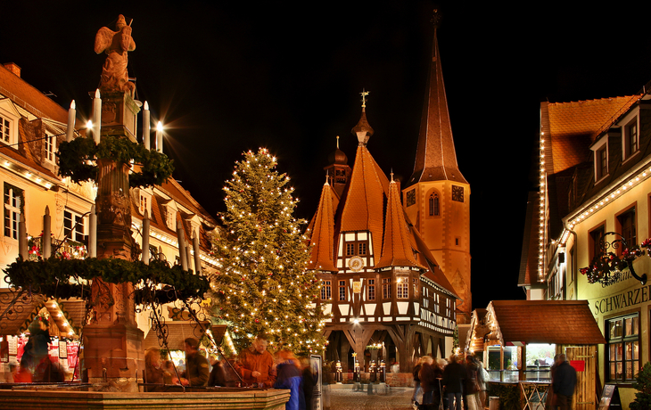 Weihnachtsmarkt in Michelstadt im Odenwald, Deutschland