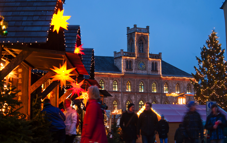 Weihnachtsmarkt in Weimar, Deutschland