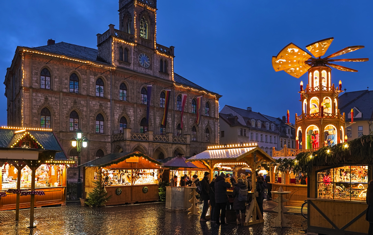 Weihnachtsmarkt in Weimar, Deutschland