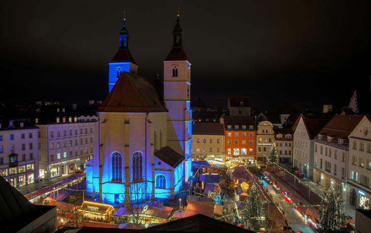 Weihnachtsmarkt in Regensburg, Deutschland